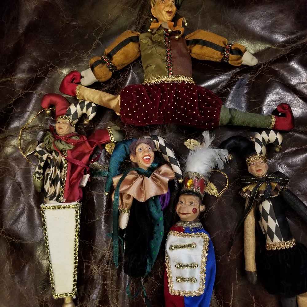 A lot of 5 Katherines Collection....Jesters and a Monkey bag..
